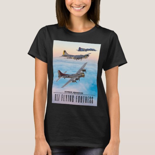 B-17要塞飛んでいる爆撃隊 Tシャツ (正面)