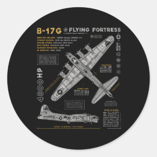 B-17要塞飛んでいる第2次世界大戦B-17G爆撃機 ラウンドシール