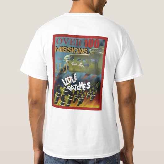 B 17要塞飛んでいる飛行機Tシャツ Tシャツ (裏面)