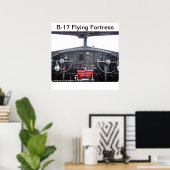 B-17要塞飛んでいる – ポスター (ホームオフィス)