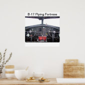 B-17要塞飛んでいる – ポスター (キッチン)