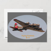 B-17要塞飛んでいる ポストカード (正面/裏面)