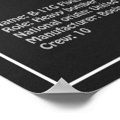 B-17要塞飛んでいる – 飛行機の設計図の計画PD ポスター (角)