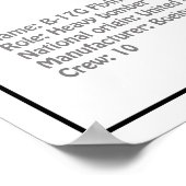 B-17要塞飛んでいる – 飛行機の設計図プランBD ポスター (角)