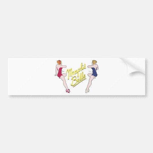 B-17飛んでいるな要塞のメンフィスの美女の鼻の芸術 バンパーステッカー (正面)