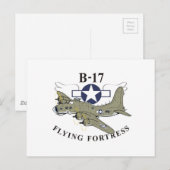 B-17飛んでいる要塞 ポストカード (正面/裏面)