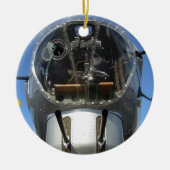 B-17鼻の爆撃機のタレットの座席写真のオーナメント セラミックオーナメント (正面)