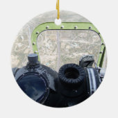 B-17鼻の爆撃機のタレットの座席写真のオーナメント セラミックオーナメント (裏面)