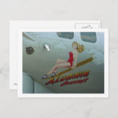 B-17 「アルミオーバーキャスト」ノーズアート ポストカード (正面/裏面)