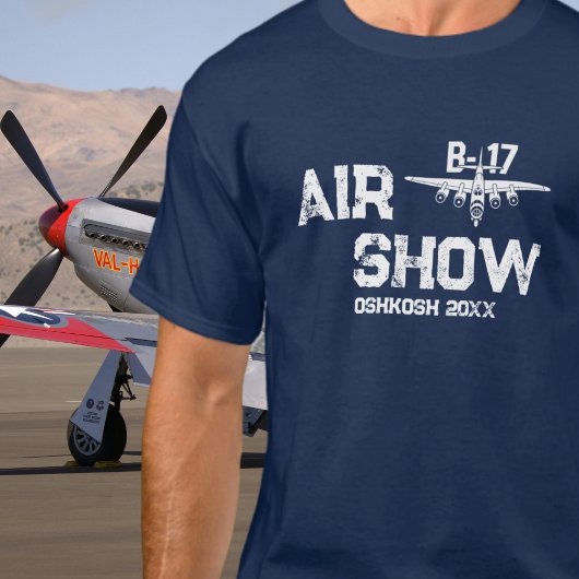 B-17 ビンテージ航空ショー WWII 軍用 海軍 Tシャツ
