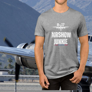 B-17 ビンテージ航空機 エアショー Junkie 航空 WWII トライブレンドＴシャツ