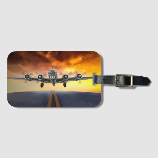 B-17 フライングフォートレスの離陸 ラゲッジタグ (正面横)