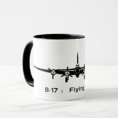 B-17 – 要塞飛んでいるマグ マグカップ (正面左)