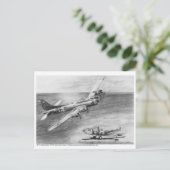 (B-17)要塞飛んでいる(Fortress) ポストカード (スタンド正面)