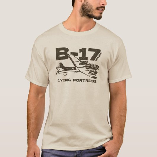 B-17 Bomber WW2 Plane Tシャツ (正面)
