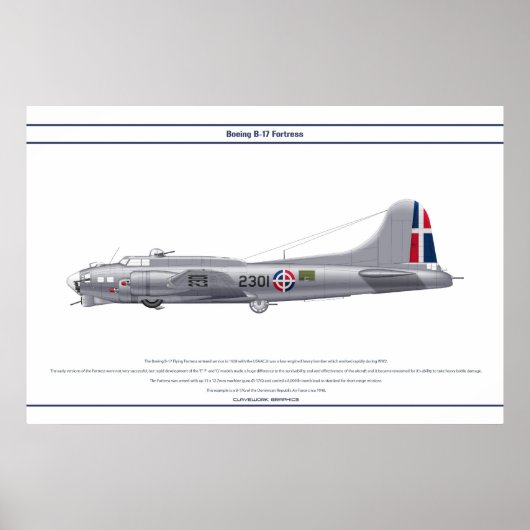 B-17Gドミニカ共和国1 ポスター (正面)