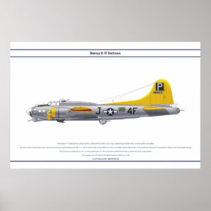 B-17G米国837BS 1 ポスター