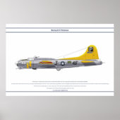 B-17G USA 837BS 1 ポスター (正面)