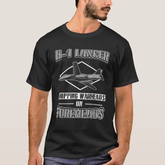 B 1 Lancer Tシャツの頭にワーヘッドを落とす Tシャツ (正面)
