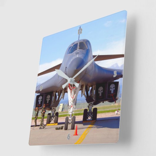 B-1Bランサー スクエア壁時計 (傾斜)