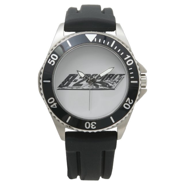B-2スピリットクラウンプロテクターブラックゴム 腕時計 (正面)