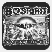 B-2スピリットスクエアステッカー スクエアシール (正面)