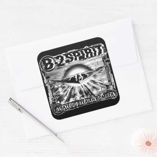 B-2スピリットスクエアステッカー スクエアシール (封筒)