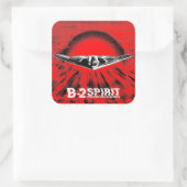 B-2スピリットスクエアステッカー スクエアシール (バッグ)