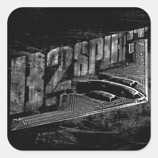 B-2スピリットスクエアステッカー スクエアシール (正面)