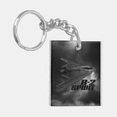 B-2スピリットスクエア(両面)キーチェーン キーホルダー (正面左)