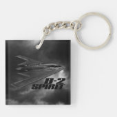 B-2スピリットスクエア(両面)キーチェーン キーホルダー (裏面)