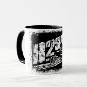 B-2スピリットテンプレートBKリンガーコーヒーマグ マグカップ (正面左)