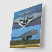 B-2スピリット スクエア壁時計 (傾斜)