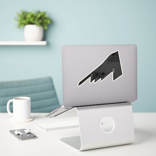 B-2スピリット、ステルスボマー航空機 シール (デスク上のノートパソコン)