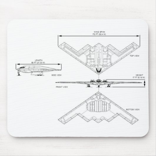 B-2スピリット マウスパッド (正面)