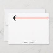 B-2爆弾三色コントレイルストライプ文具 ノートカード (正面)