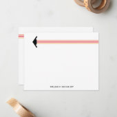 B-2爆弾三色コントレイルストライプ文具 ノートカード (正面/裏面インサイチュ)