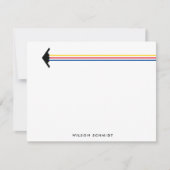 B-2爆弾三色コントレイルストライプ文具 ノートカード (正面)