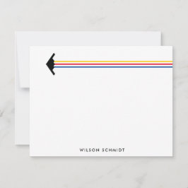 B-2爆弾三色コントレイルストライプ文具 ノートカード