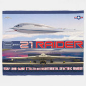 B-21ライダー フリースブランケット (正面(横))