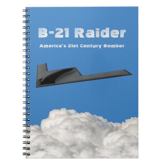 B-21レイダーステルス爆撃機 ノートブック (正面)