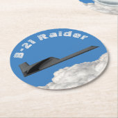 B-21レイダーステルス爆撃機 ラウンドペーパーコースター (アングル)