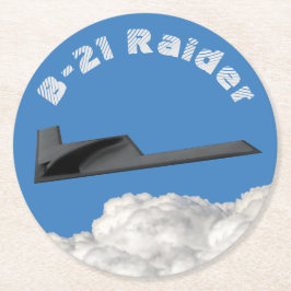 B-21レイダーステルス爆撃機 ラウンドペーパーコースター