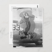 B-24ノーズアート「オールドブラック魔法」はがき ポストカード (正面/裏面)