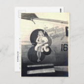 B-24ノーズアート「4ファンファニー」ポストカード ポストカード (正面/裏面)