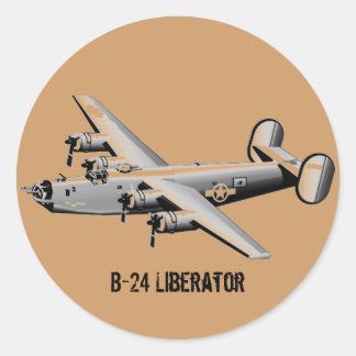 B-24リベレータステッカー ラウンドシール