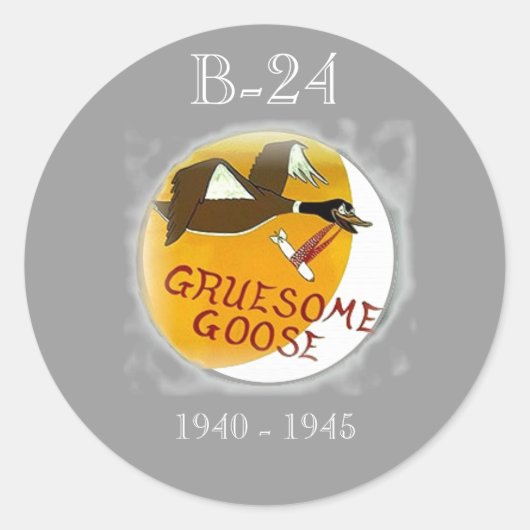 B-24リベレーター重爆撃機 – その他鼻アート ラウンドシール (正面)