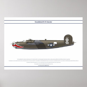 B-24J米国90BG 1 ポスター