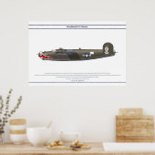 B-24J USA 90BG 1 ポスター (キッチン)