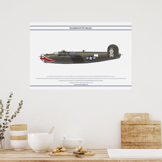 B-24J USA 90BG 1 ポスター (キッチン)